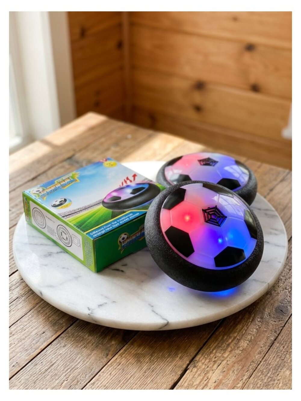 HopeRock 2 Pack Hover Soccer Ball Set LED Light-Up Toy Kids